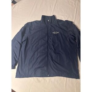 Yale University Jacket Mens XL Navy Blue  Windbreaker Full Zip College